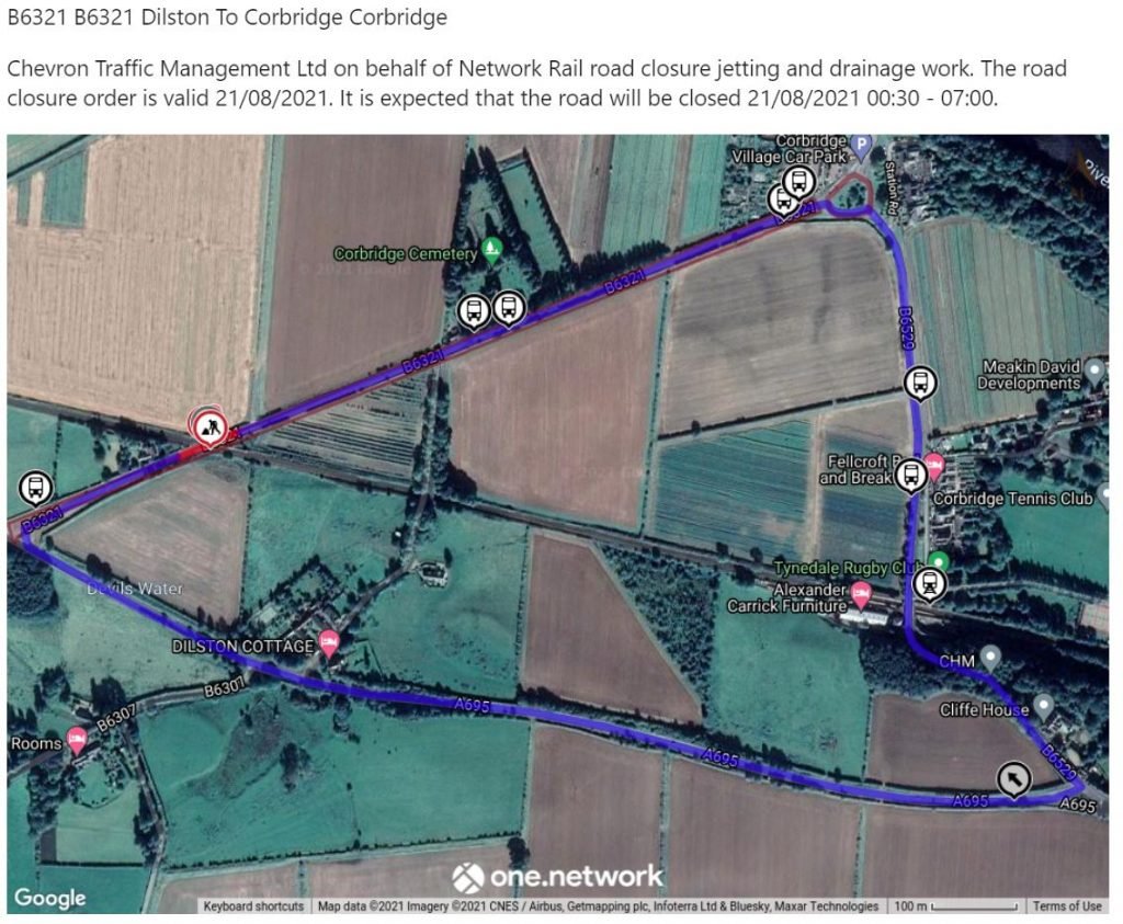 Dilston Roadworks - 21st August 2021