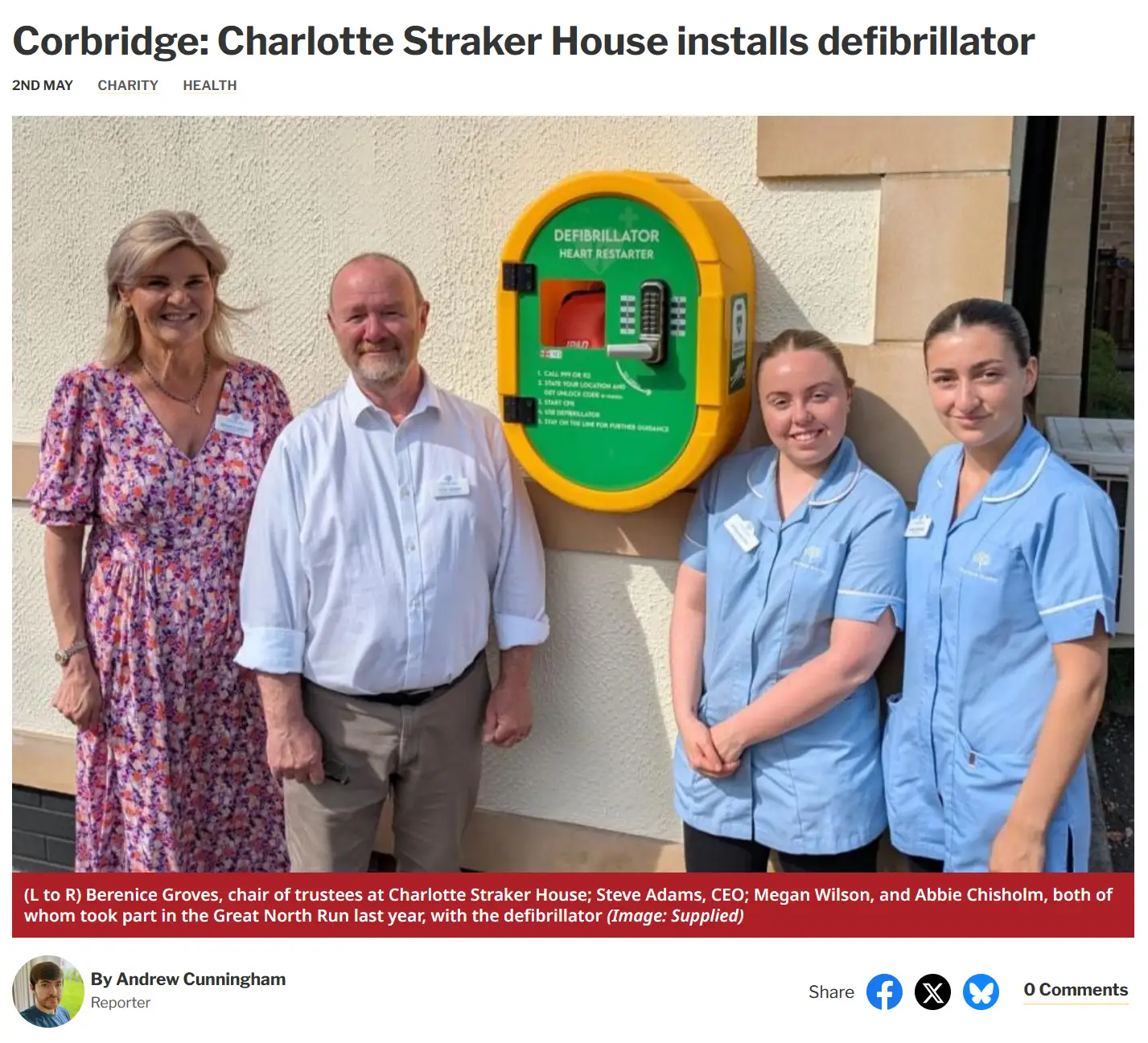 Charlotte Straker Defibrillator